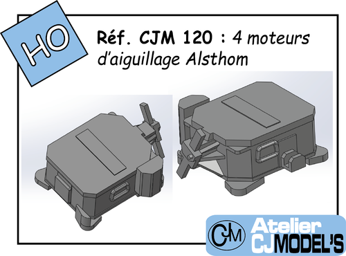 CJM 120 : 4 moteurs d'aiguillage Alsthom