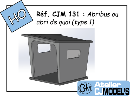 CJM 131 : Abribus en béton (type 1)