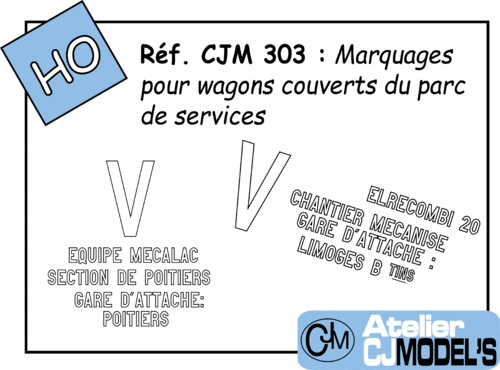 CJM 303 : Marquages pour Gs du parc de service