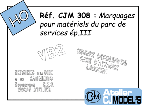 CJM 308 : Marquages parc de service époque III