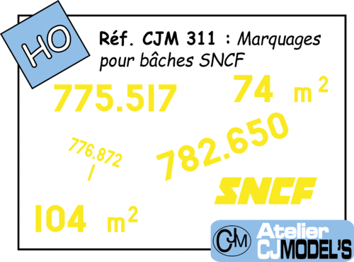 CJM 311 : Inscriptions pour bâches SNCF