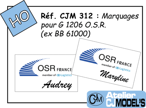 CJM 312 : Marquages BB 61000 OSR France