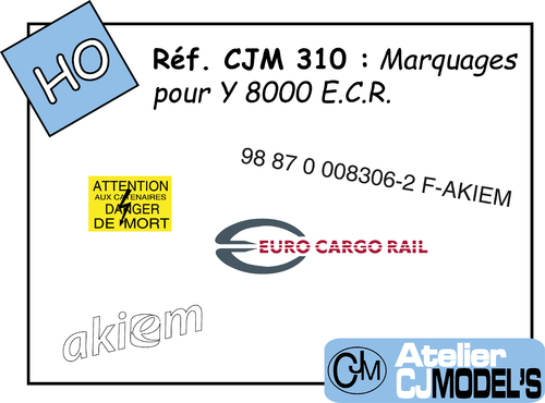 CJM 310 : Marquages pour Y8000 ECR
