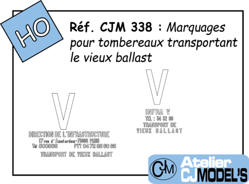 CJM 338 : Marquages pour tombereaux F28