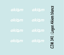 CJM 341 : 8 logos Akiem blancs
