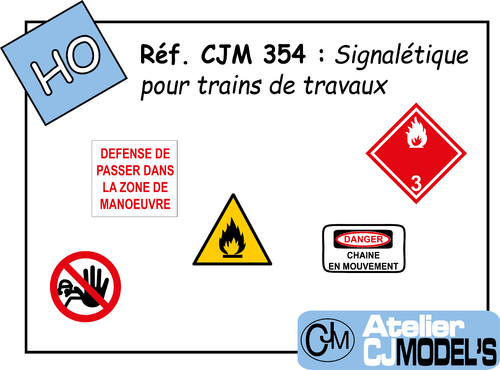 CJM 354 : Signalétiques pour trains de travaux