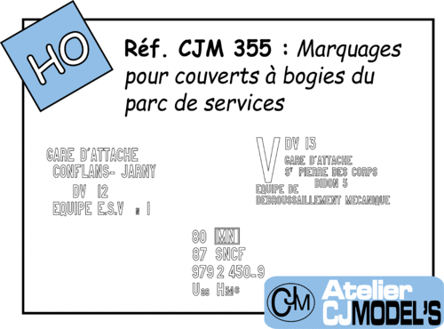 CJM 355 : Marquages pour Gas ou Gakks de l'Infra
