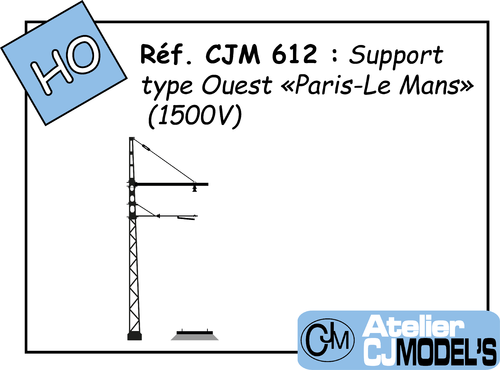 CJM 612 : Support 1500V type Ouest (Paris - Le Mans)