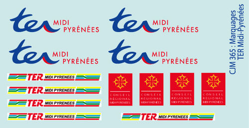 CJM 365 : Logos TER région Midi Pyrénées