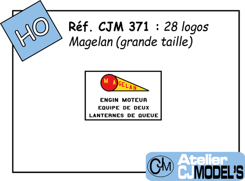 CJM 371 : Marquages Magelan pour locomotive