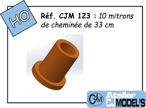 CJM 123 : 10 mitrons de cheminée (33 cm)