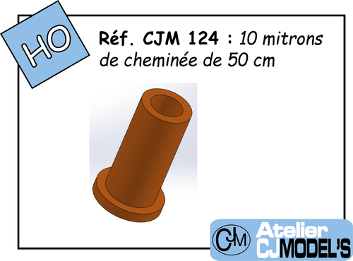 CJM 124 : 10 mitrons de cheminée (50cm)