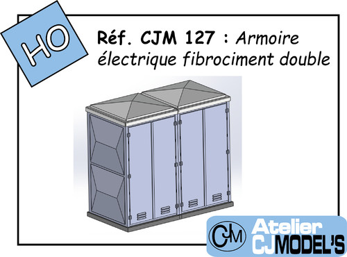 CJM 127 : Armoire électrique double en fibrociment