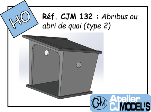 CJM 132 : Abribus béton (type 2)