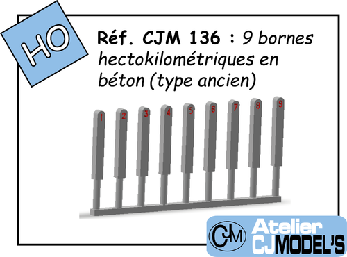 CJM 136 : Bornes hectokilométriques anciennes