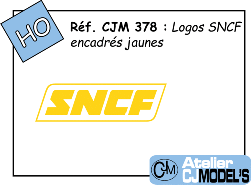 CJM 378 : Logos SNCF encadrés jaunes