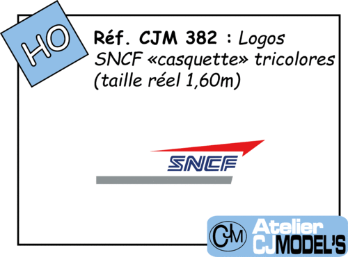 CJM 382 : Logos SNCF "casquette" tricolores (1,60m)
